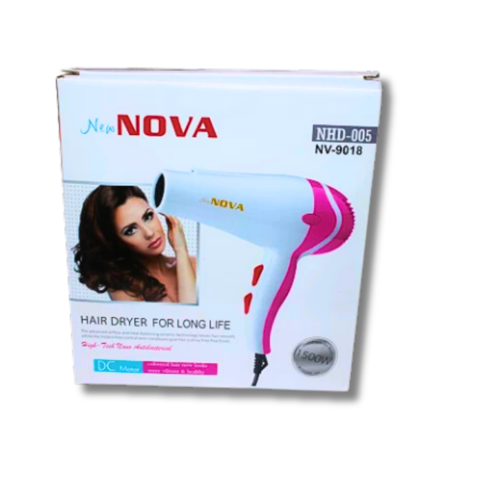 Фен для волосся 2 режими нагрівання та швидкості NOVA NV-9018 /1500W/21см/20см