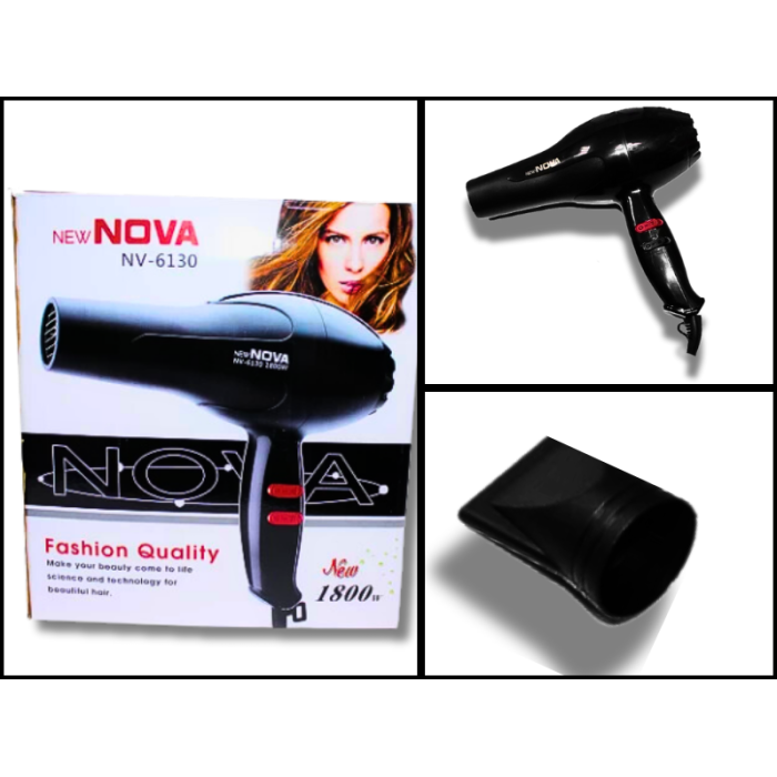 Фен для волосся 2 режими нагрівання та швидкості NOVA NV-6130 /1800W/23см/21см