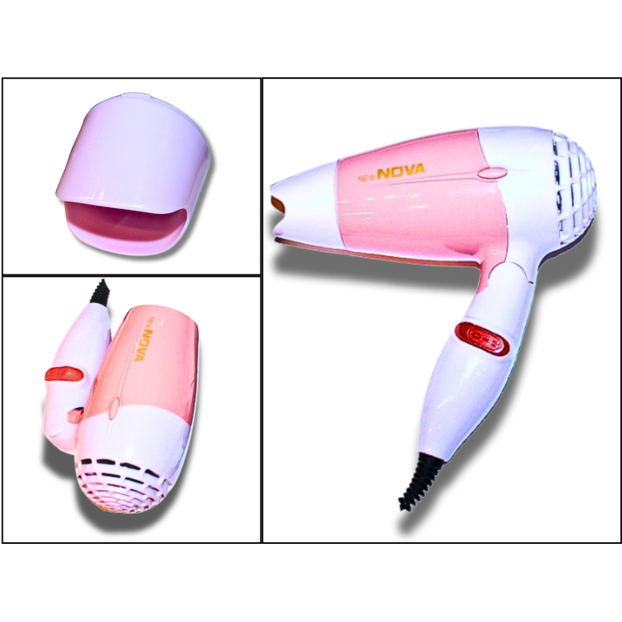 Фен дорожній розкладний для волосся з насадкою NOVA NV-662/1000W/13см/17см