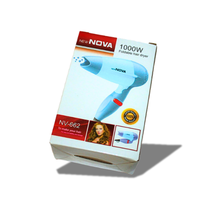 Фен дорожній розкладний для волосся з насадкою NOVA NV-662/1000W/13см/17см