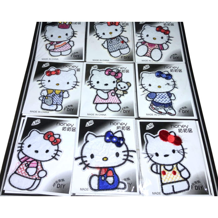 Аплікація для одягу нашивка №113 Hello Kitty 9шт/6х8см