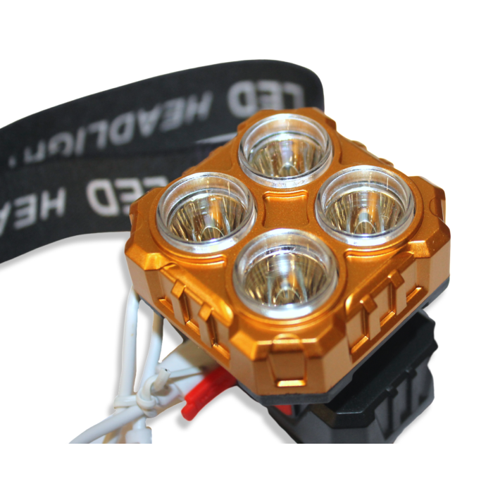 Ліхтарик налобний світлодіодний акумуляторний HX-208-4 5см/5см