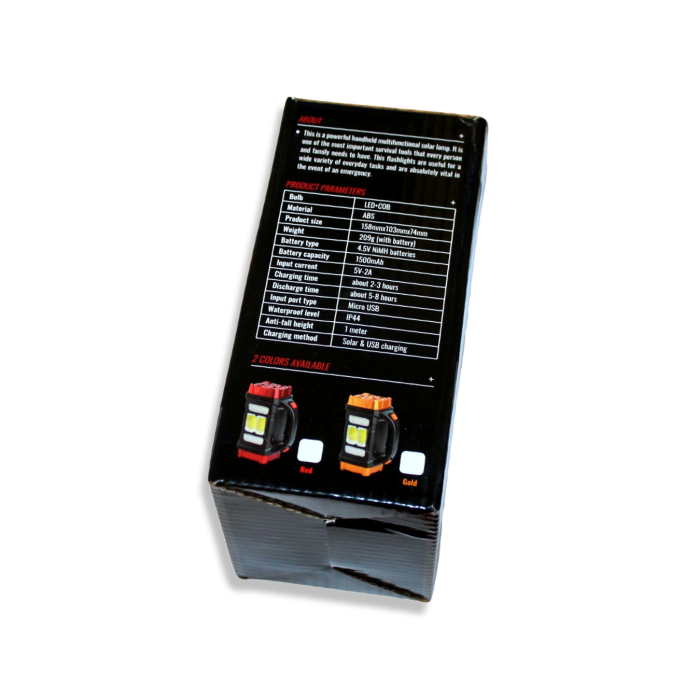 Ліхтар HB-2678 ручний переносний на сонячній батареї PowerBank/USB/25W/15.5см/7см