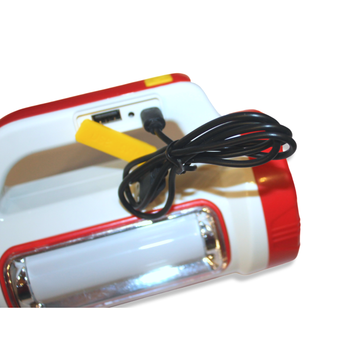 Фонарь D-5158 ручной переносной на солнечной батарее  PowerBank/USB/15Вт/18см/7.5см