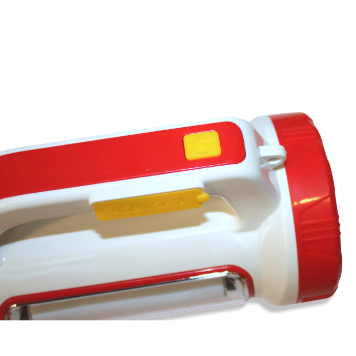 Фонарь D-5158 ручной переносной на солнечной батарее  PowerBank/USB/15Вт/18см/7.5см