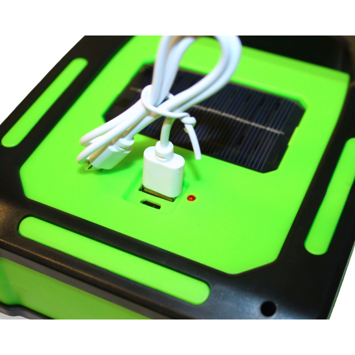 Фонарь HB-9707A-1 ручной переносной строительный на солнечной батарее PowerBank/USB/19.5см/13.5см