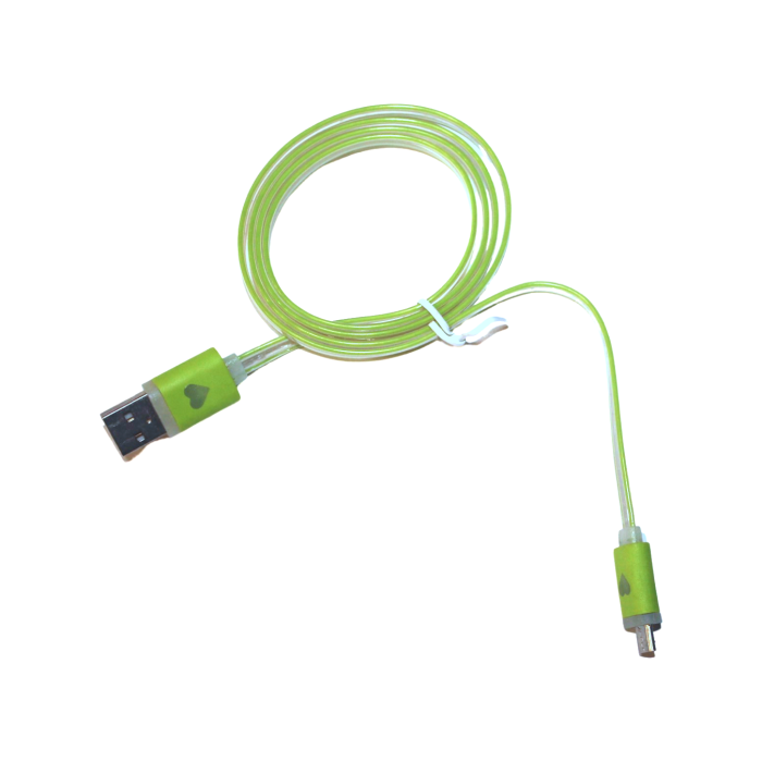 Кабель USB to micro USB з підсвічуванням по всій довжині 1м