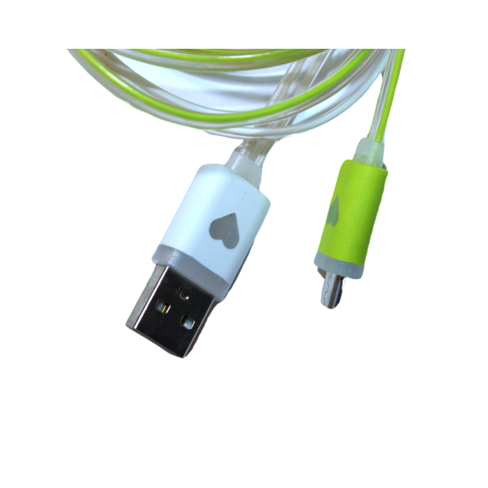 Кабель USB to micro USB з підсвічуванням по всій довжині 1м