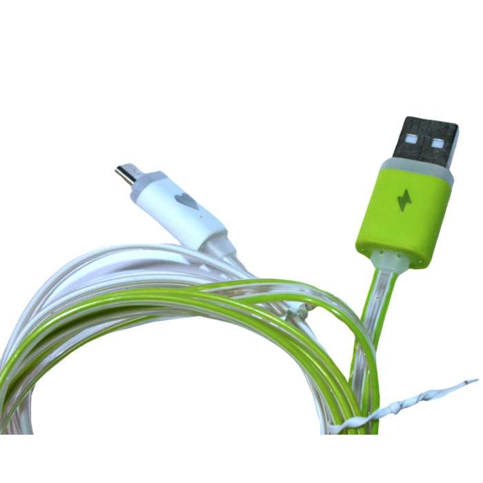 Кабель USB to micro USB з підсвічуванням по всій довжині 1м