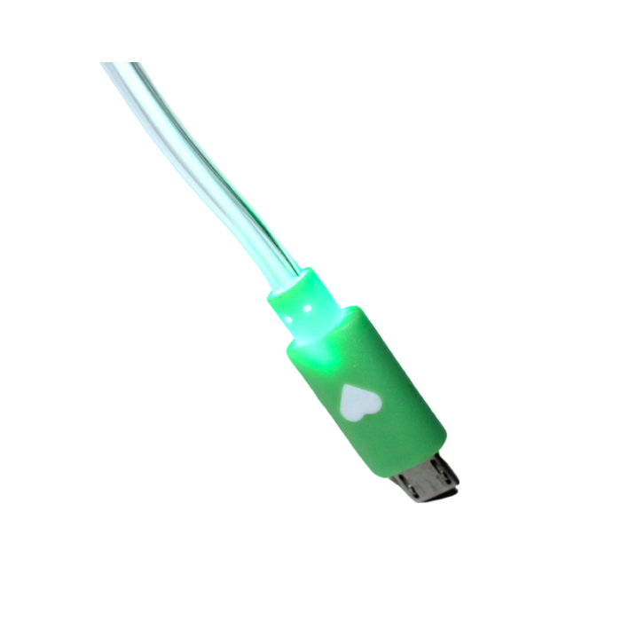 Кабель USB to micro USB з підсвічуванням наконечників 1м