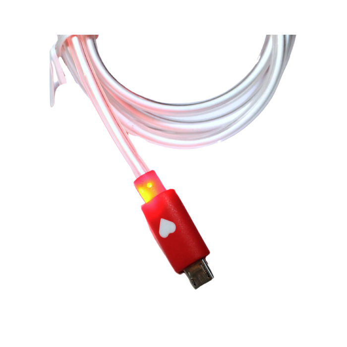 Кабель USB to micro USB з підсвічуванням наконечників 1м