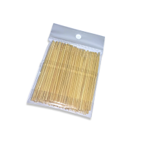 Зубочистки бамбукові односторонні в пакеті 100шт
