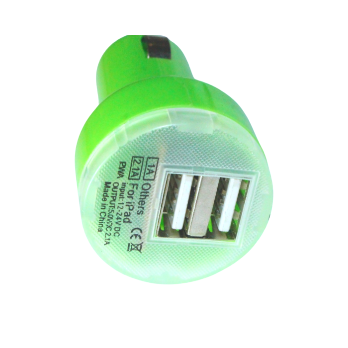 Зарядка автомобільна у прикурювач 2 USB/2.1A/1A