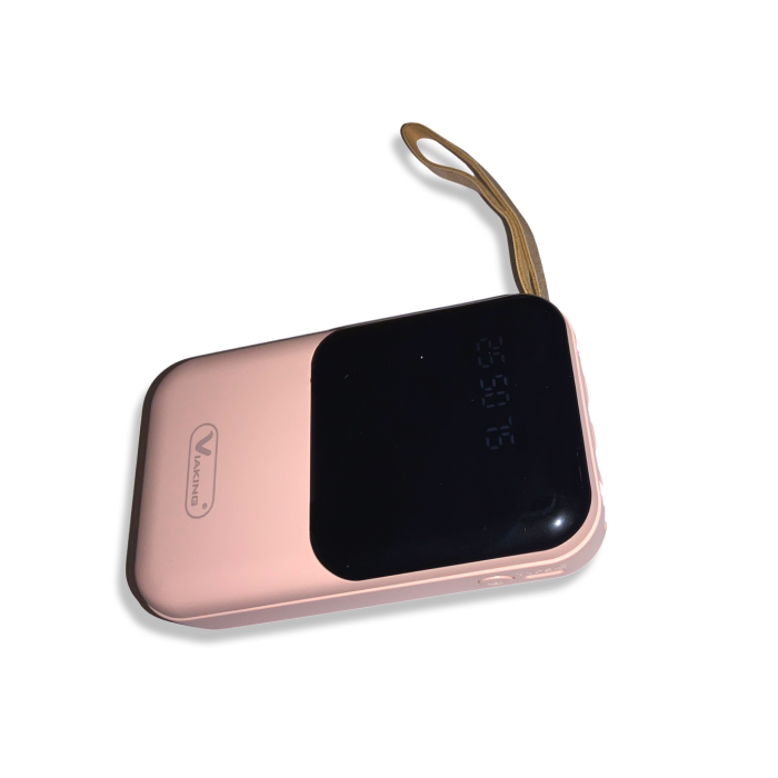 Power Bank Viaking Y148 10000 мАч портативный аккумулятор со светодиодным дисплеем фонариком и 4 кабелями 