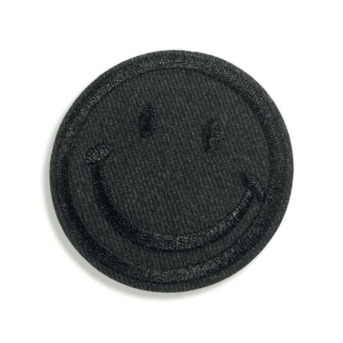 Аплікація для одягу нашивка №150 Smile чорний 9шт/6х6см