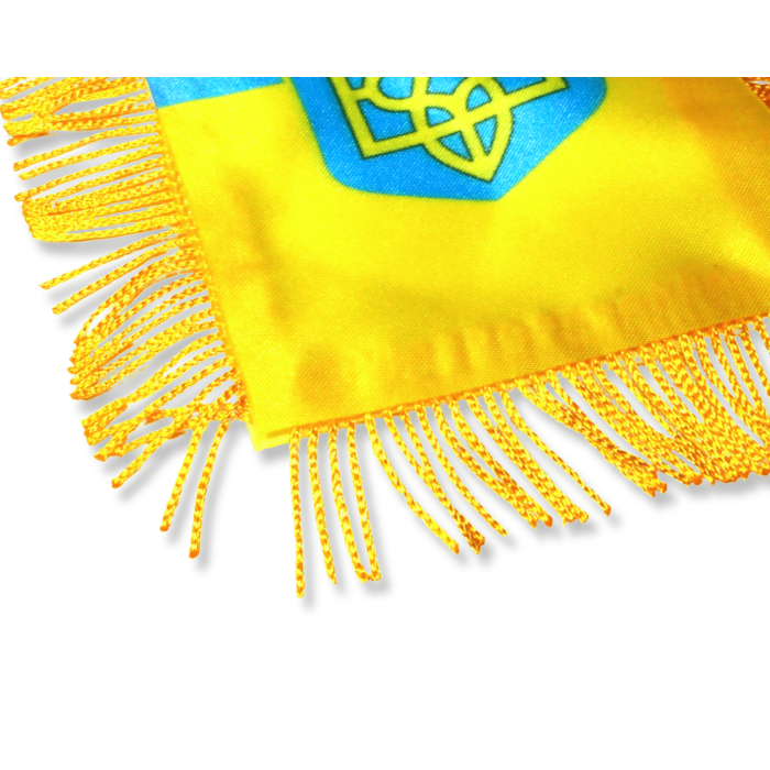 Флажок на присоске с бахромой UKRAINE 12х8см