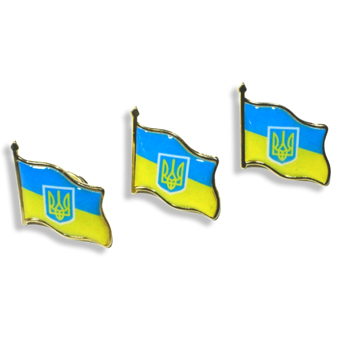 Значок Україна 2х2см