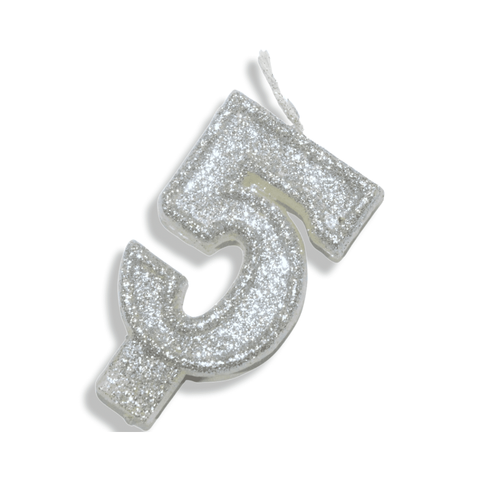 Свічка у торт цифра 7.5см/№5