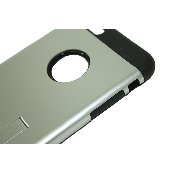 Чехол на IPhone 5/5S/SE/задняя крышка с подставкой/серебряный