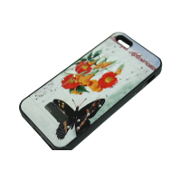 Чехол на заднюю панель/Flower/Apple Iphone/резиновый/5/5s/SE