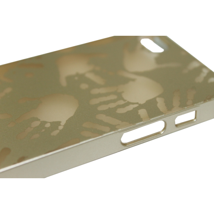 Чехол на заднюю панель Apple Iphone/пластиковый/Hands Gold/5/5s/SE