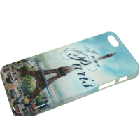 Чехол на заднюю панель/Paris/Apple Iphone/резиновый/5/5s/SE
