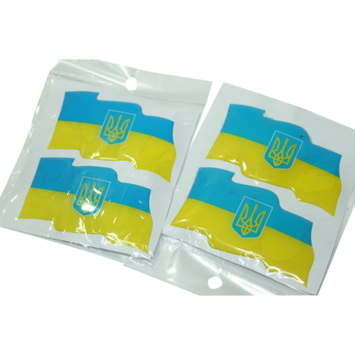 Наклейка рельефная Флаг Украины 8х4см/2шт