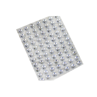 Стрази самоклеючі пластмасові срібло 5мм/72шт