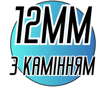 Колечки металлические разноцветные с белыми камнями Ø12мм