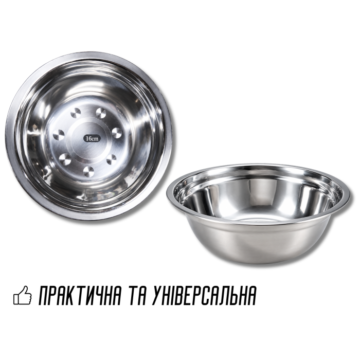 Миска из нержавеющей стали Ø16см/4.7см/450мл