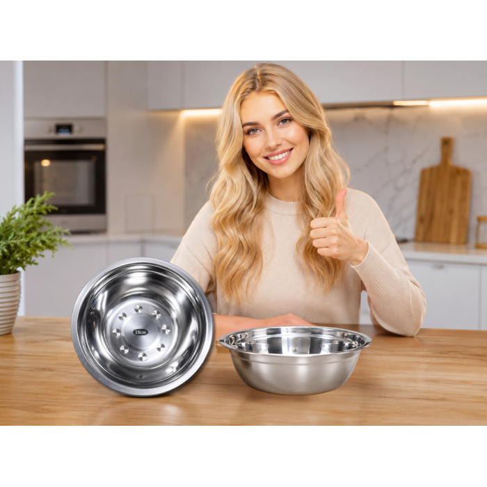 Миска из нержавеющей стали Ø18см/5.3см/600мл