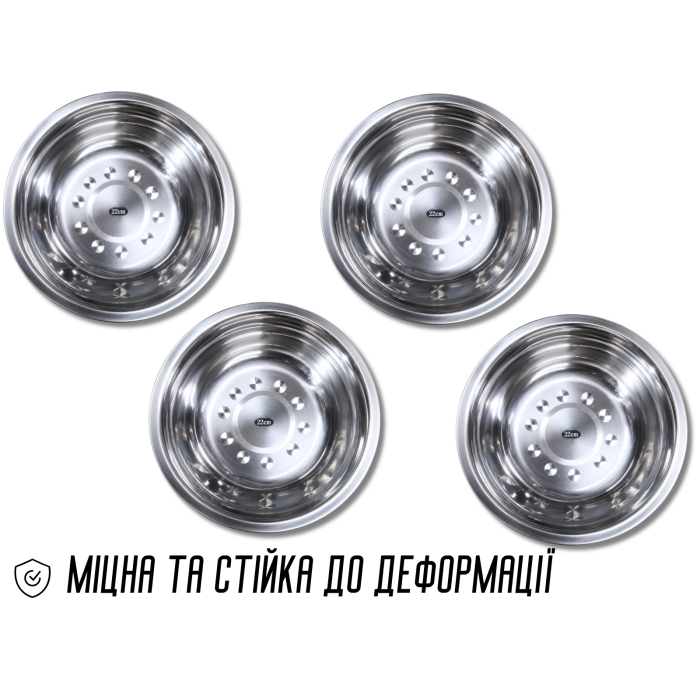 Миска из нержавеющей стали Ø22см/6.3см/1200мл