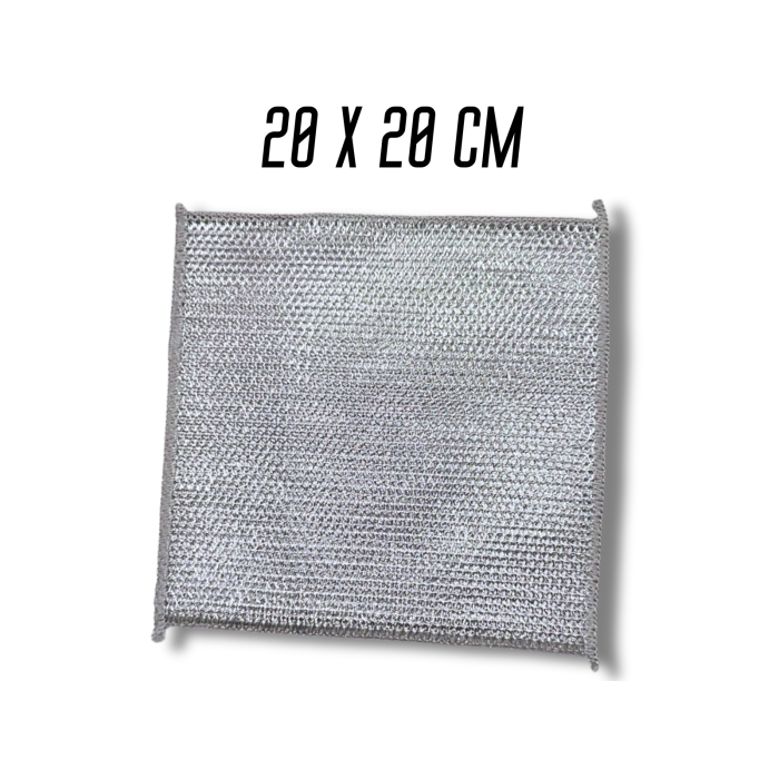 Салфетка для мытья посуды, алюминиевая 1шт/20х20см