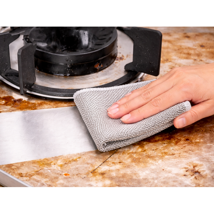 Салфетка для мытья посуды, алюминиевая 5шт/20х20см