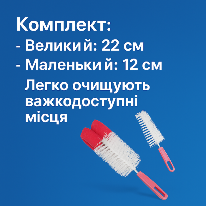 Йоржик з пластмасовою ручкою 2шт/22/12см