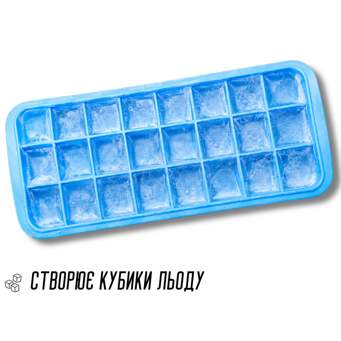 Форма для льда силиконовая на 24 ячейки 24х9,5х2,5см