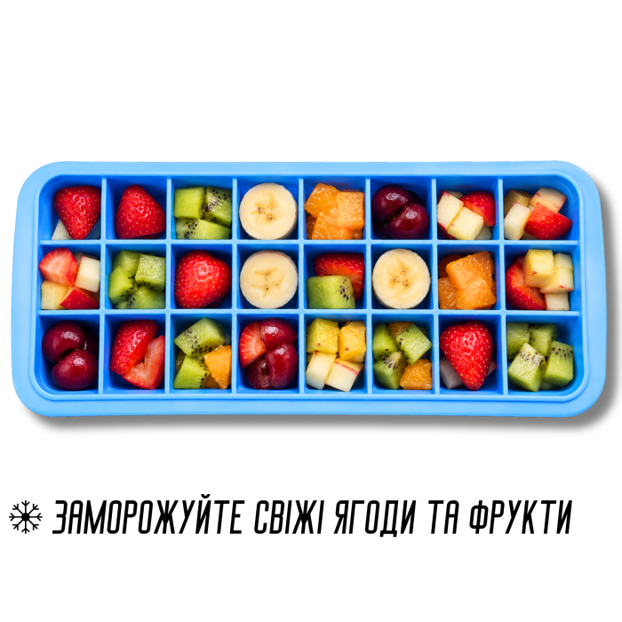 Форма для льда силиконовая на 24 ячейки 24х9,5х2,5см