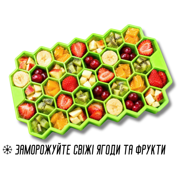 Форма для льда силиконовая на 37 ячеек 21х13х2см
