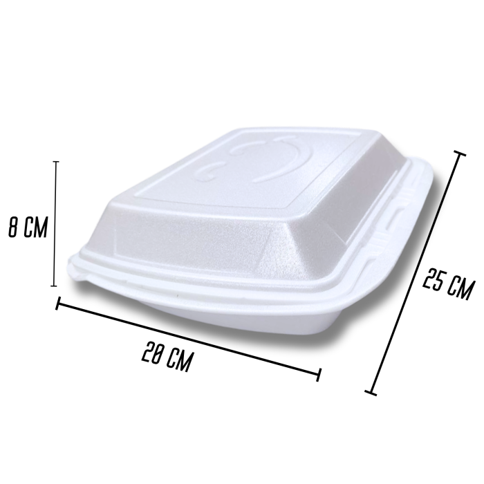 Ланч-бокс одноразовый на два отдела 40х25х4.5см