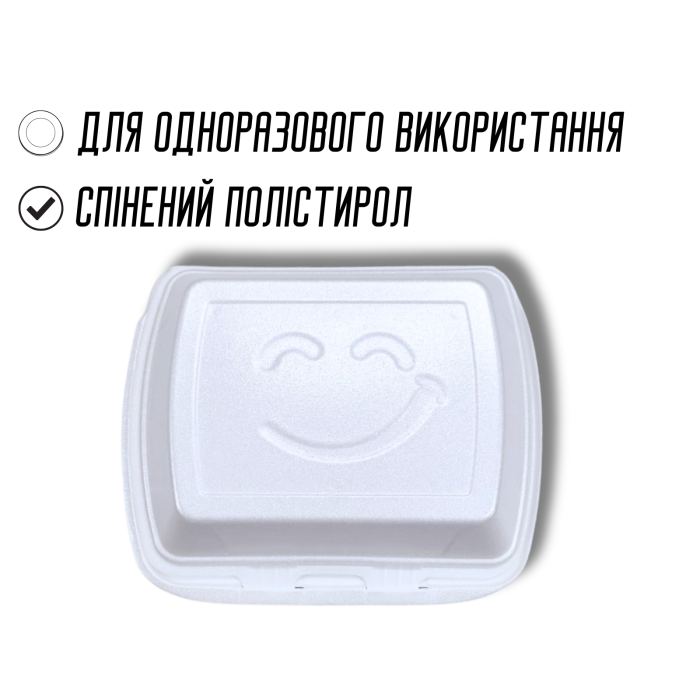 Ланч-бокс одноразовый на два отдела 40х25х4.5см