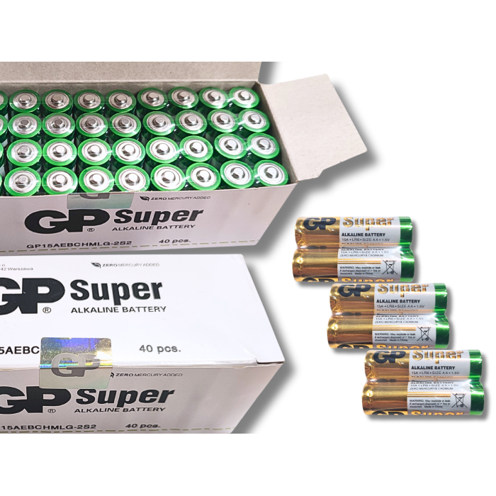 Батарейка пальчиковая щелочная GP Super Alkaline, 1.5V, AA 2шт