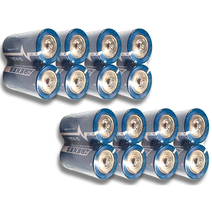 Батарейки AREXES D R20 Карбон-Цинк, 1.5V, 3,42×6,15см/2шт