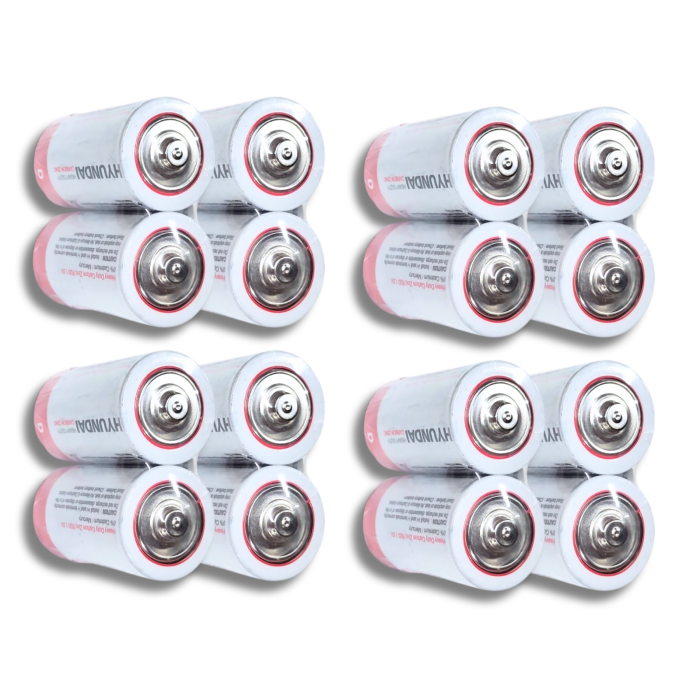 Батарейки Hyundai Heavy Duty R20 Карбон-Цинк, 1.5V, 3,42×6,15см/2шт