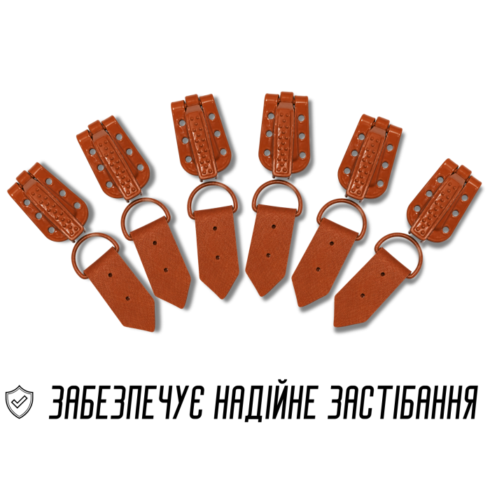 Крючок шубный коричневый 3см х 1см