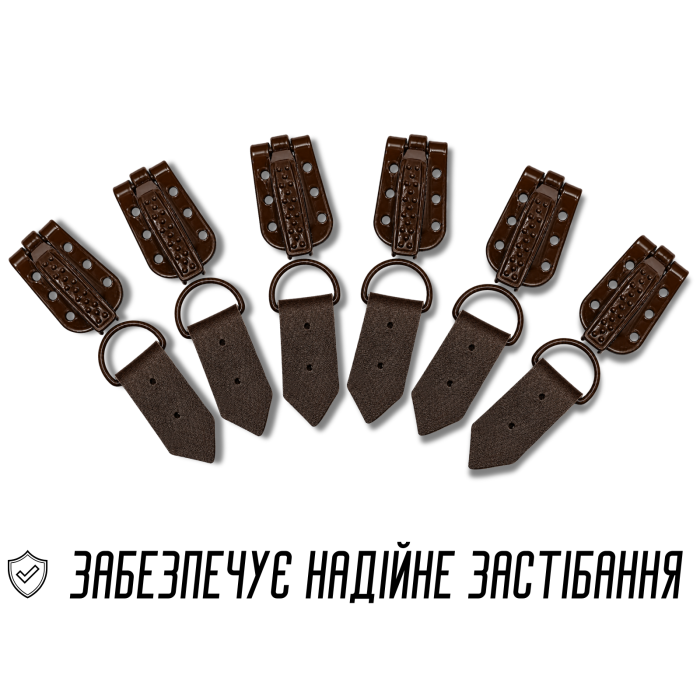 Гачок шубний темно-коричневий 3х1см