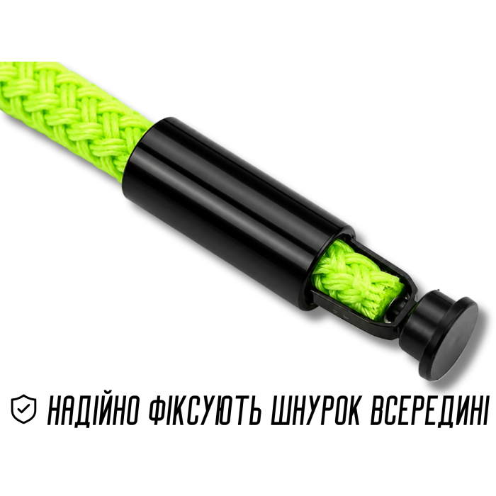 Наконечники для шнурков с фиксатором металлические черные 2 см х 5 мм