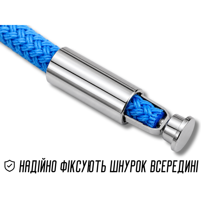Наконечники для шнурков с фиксатором металлические 2 см х 5 мм