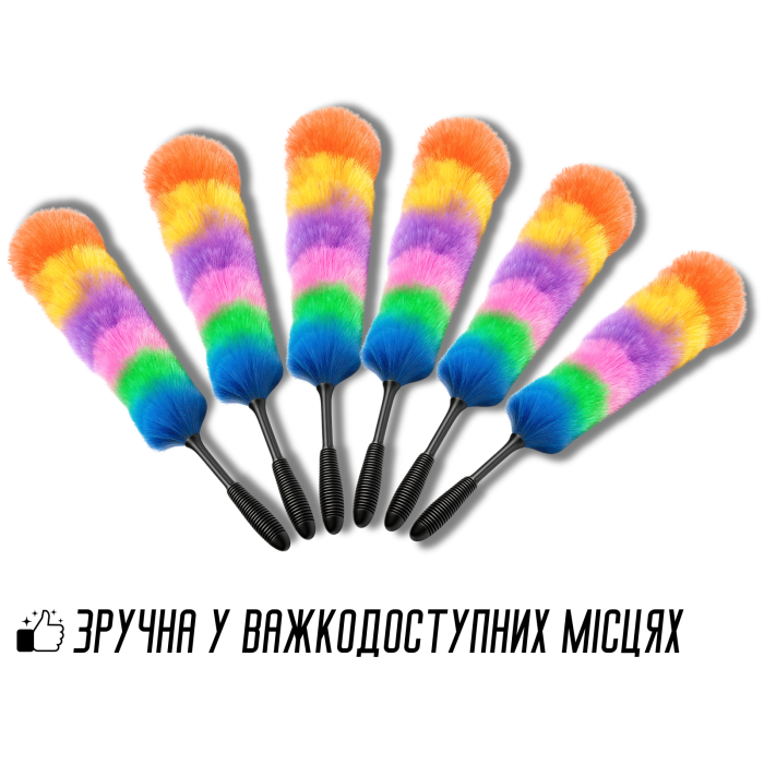 Пилозбірник/мітла для пилу з пластиковою ручкою 69см/80грам