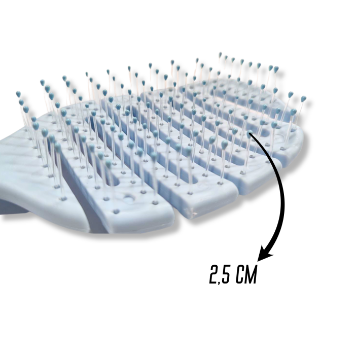 Расческа массажная зигзаг с отверстиями 220х75х25мм