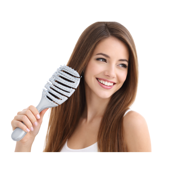 Расческа массажная зигзаг с отверстиями 220х75х25мм